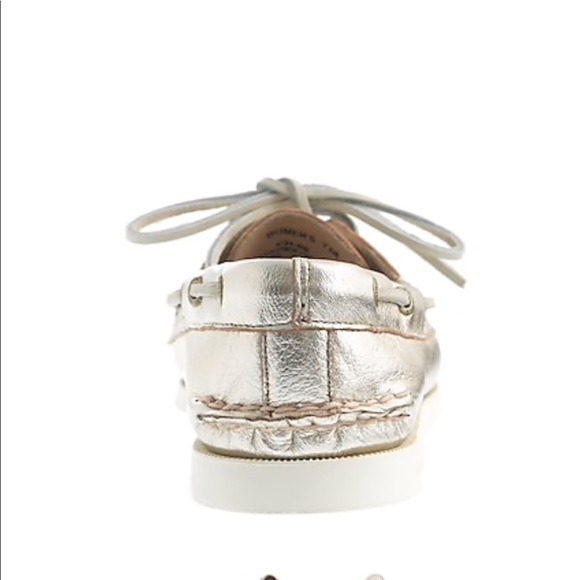 SPERRY TOP-SIDER® J.CREW METALLIC BOAT SHOES SZ 7 - Picture 4 of 8